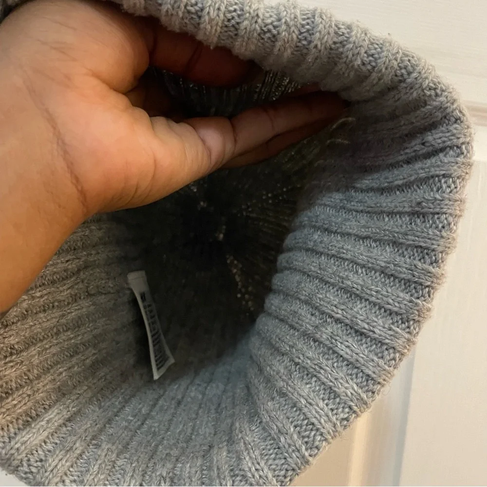 Unisex Ribbed Knit Beanie - Gray
